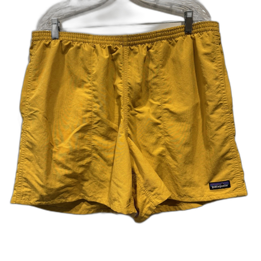 Patagonia Baggies Swim Trunks 5" Lined Mustard Yellow Gorpcore Shorts Men sz XL
